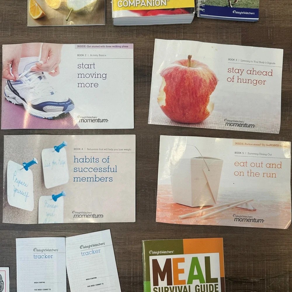 Weight Watchers Momentum 2008 Food Companion Journal Recipe Guides Lot 12pc